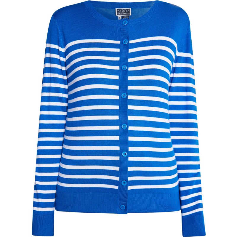 DreiMaster Maritim Kardigán kráľovská modrá / biela 54267526
