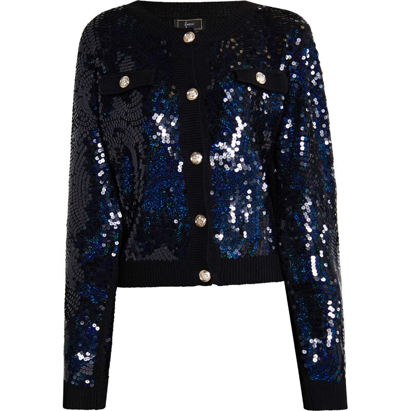 faina Kardigán Minya kobaltovomodrá / čierna 54268291