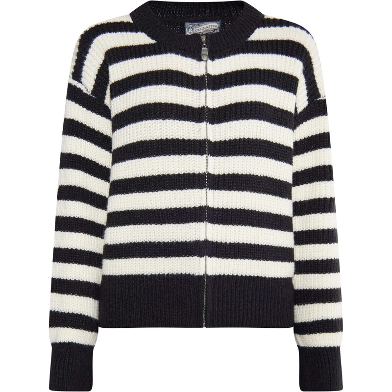 DreiMaster Vintage Kardigán Imane čierna / biela ako vlna 54268290