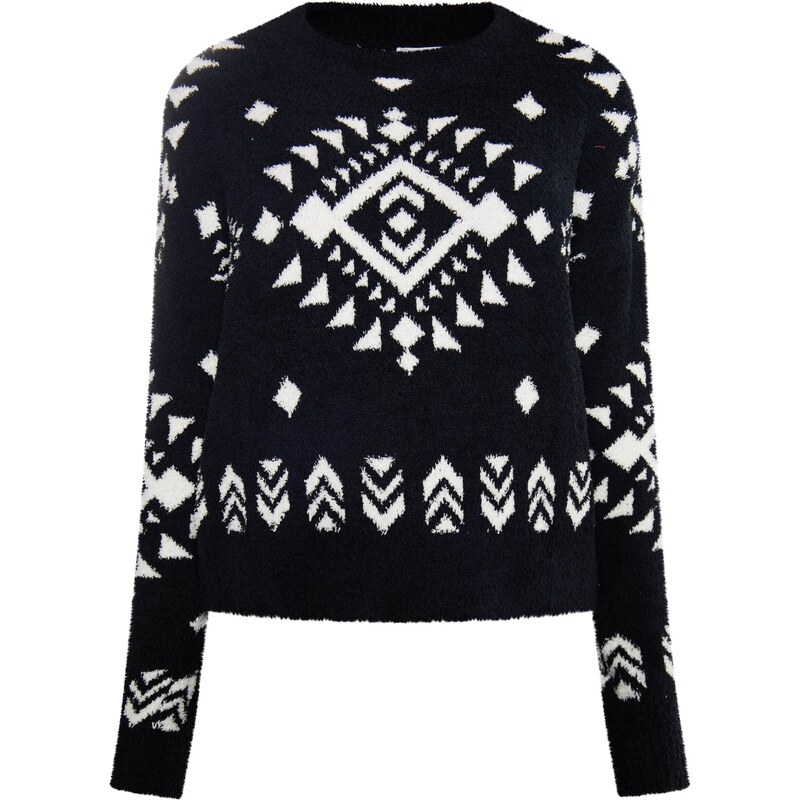 IZIA Sveter Hoona čierna / biela 54268396