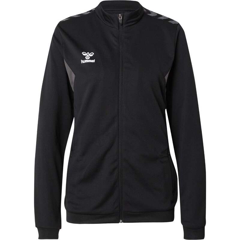 Hummel Športová mikina so zipsom AUTHENTIC sivá / čierna 63211142