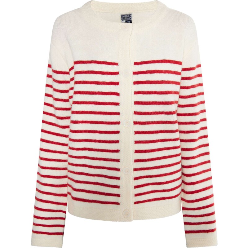 DreiMaster Maritim Kardigán červená / šedobiela 54268449