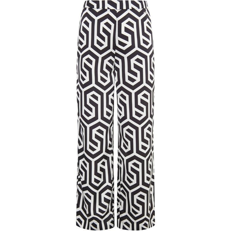 DreiMaster Klassik Nohavice Klassik čierna / biela ako vlna 54268720