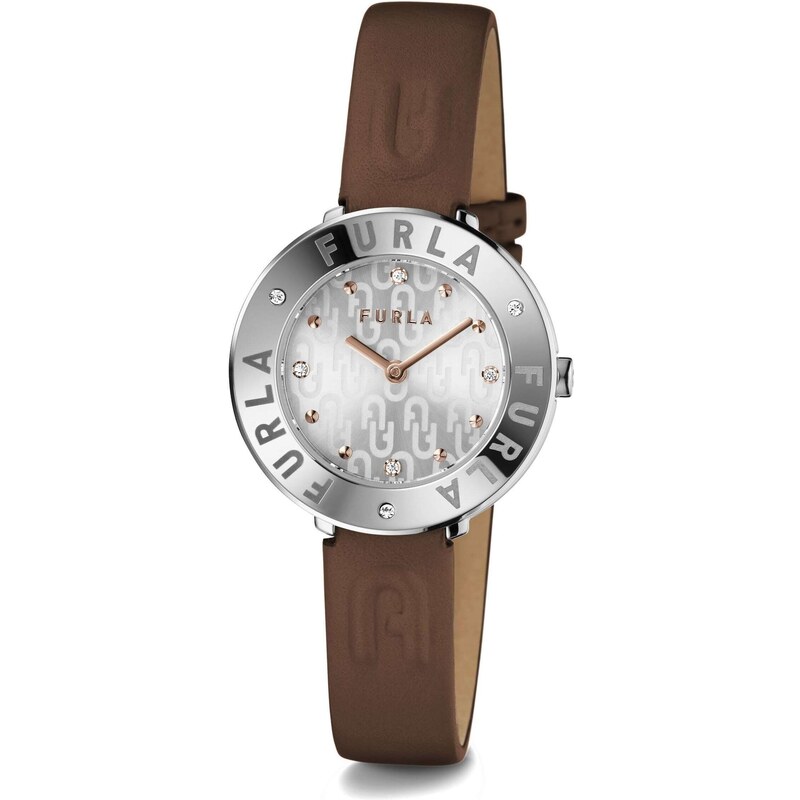 FURLA Analógové hodinky Essential hnedá / strieborná 67499028