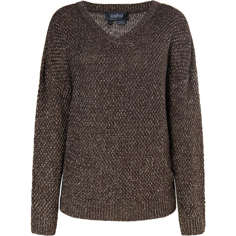 usha BLACK LABEL Sveter tmavohnedá 54269493