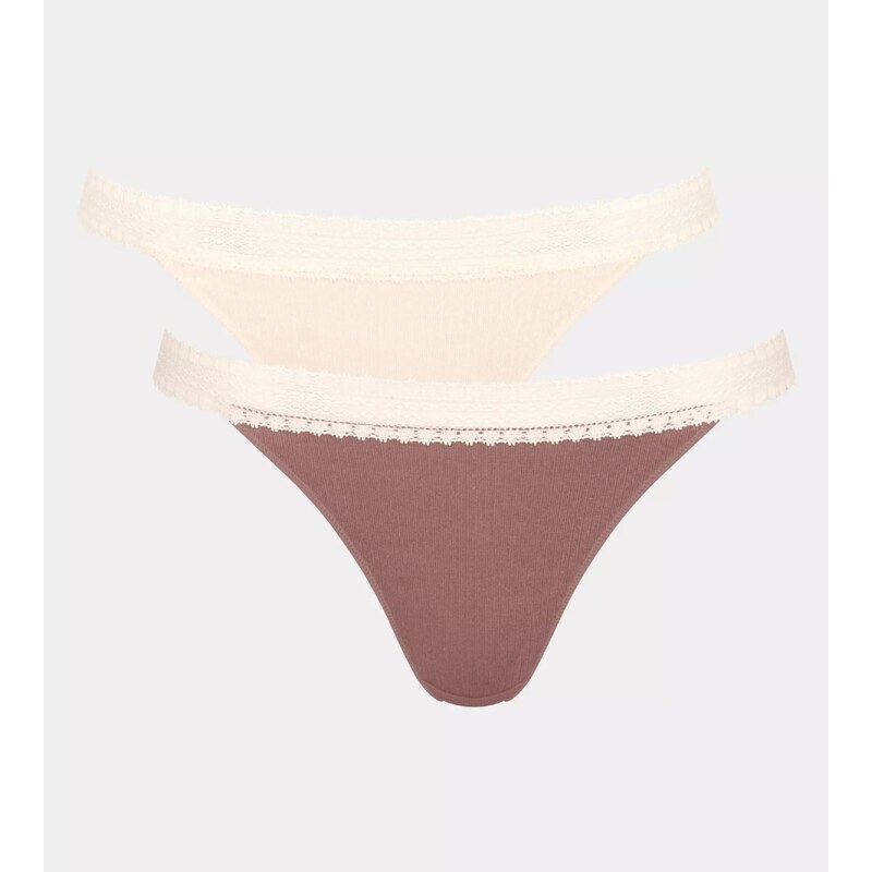 SLOGGI Nohavičky GO krémová / hnedá 54284741