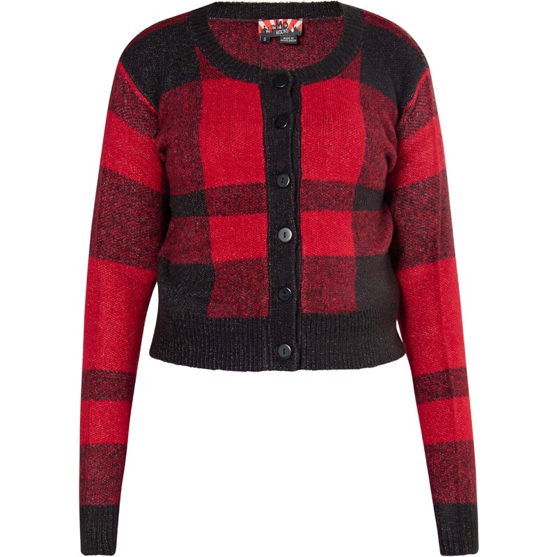 myMo ROCKS Kardigán červená / čierna 54270050