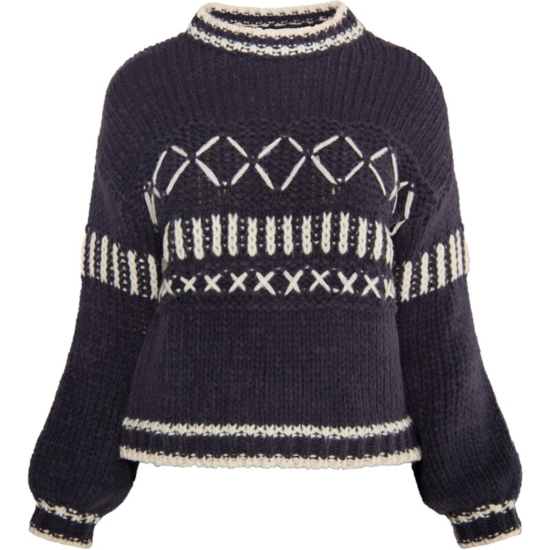 IZIA Sveter Hoona antracitová / biela 54270151