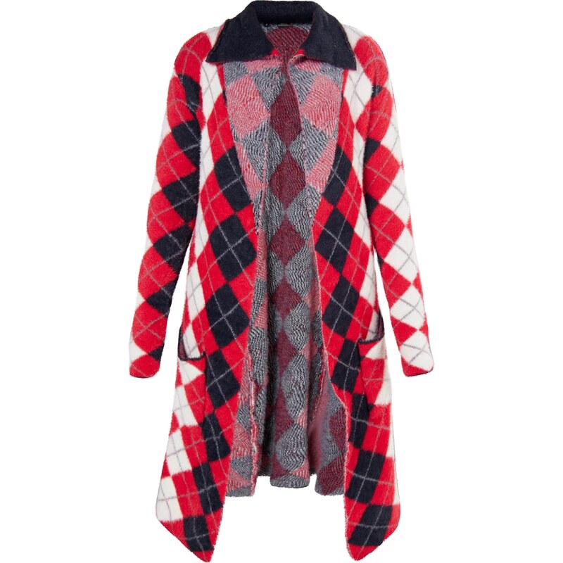 myMo ROCKS Kardigán krvavo červená / čierna / biela 54270373