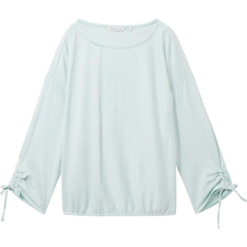 TOM TAILOR DENIM Tričko mätová / biela 54287368