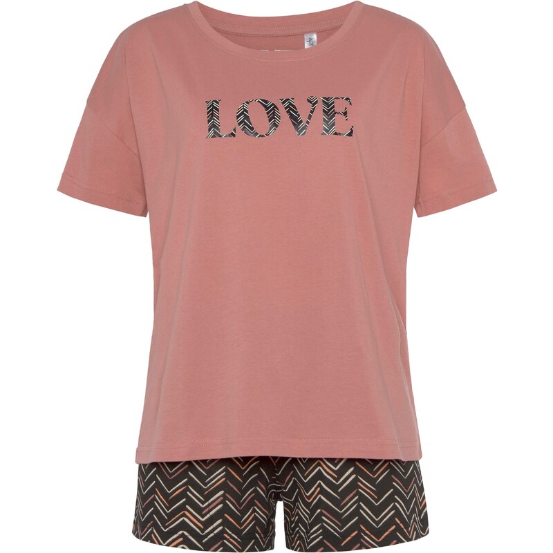 VIVANCE Kraťasy Dreams béžová / ružová / čierna / biela 54290393