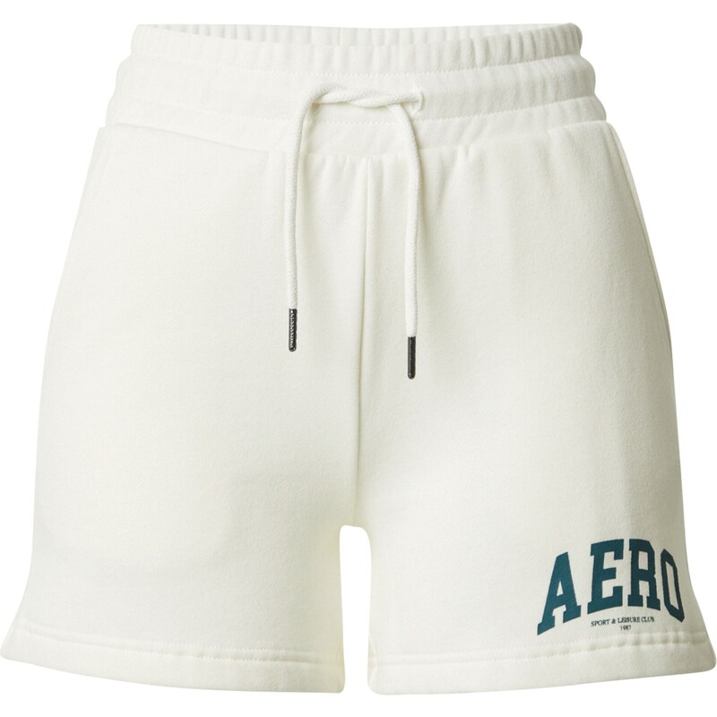 AÉROPOSTALE Nohavice smaragdová / šedobiela 54290494