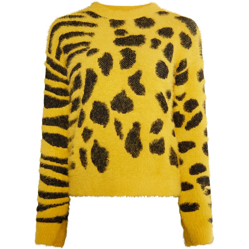 myMo ROCKS Sveter tmavožltá / čierna 54272037