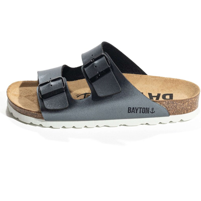 Bayton Papuče Atlas striebornosivá / čierna 68547307