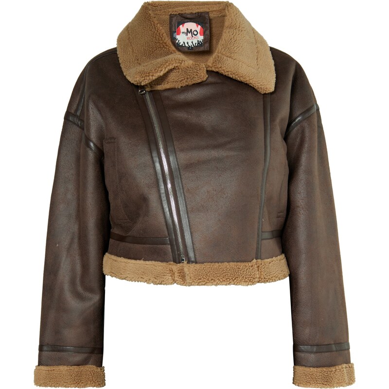 MYMO Prechodná bunda Biany karamelová / tmavohnedá 54280053