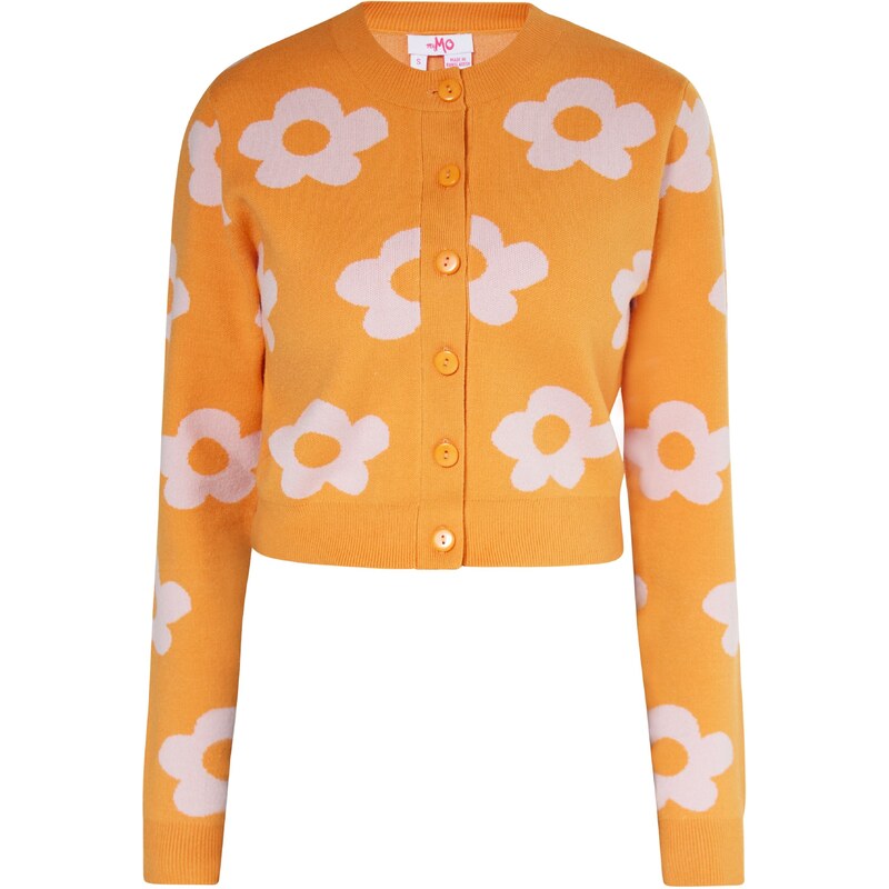 MYMO Kardigán oranžová / biela 54293480
