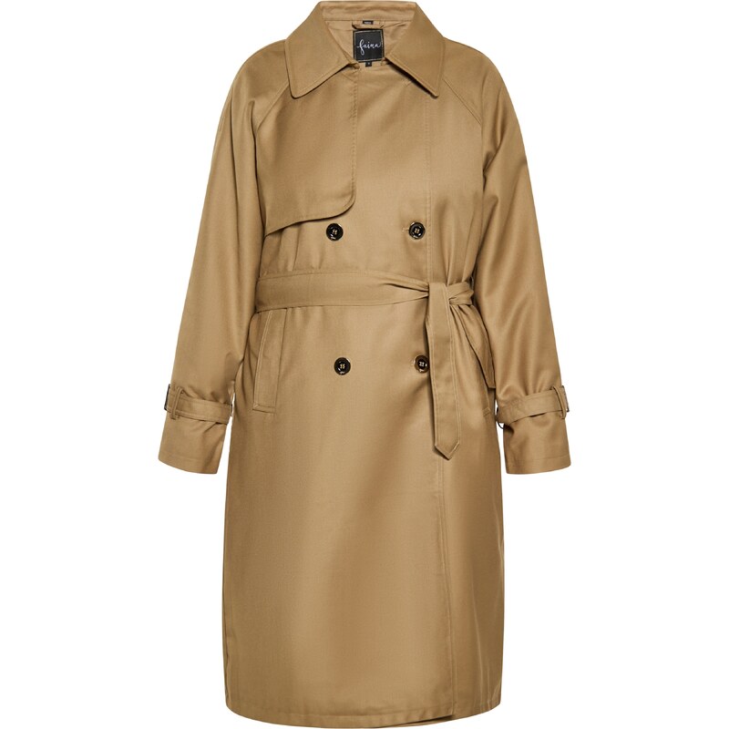 faina Prechodný kabát tmavobéžová 54295686