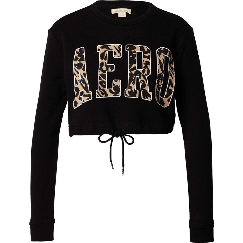 AÉROPOSTALE Mikina tmelová / čierna / biela 54286711