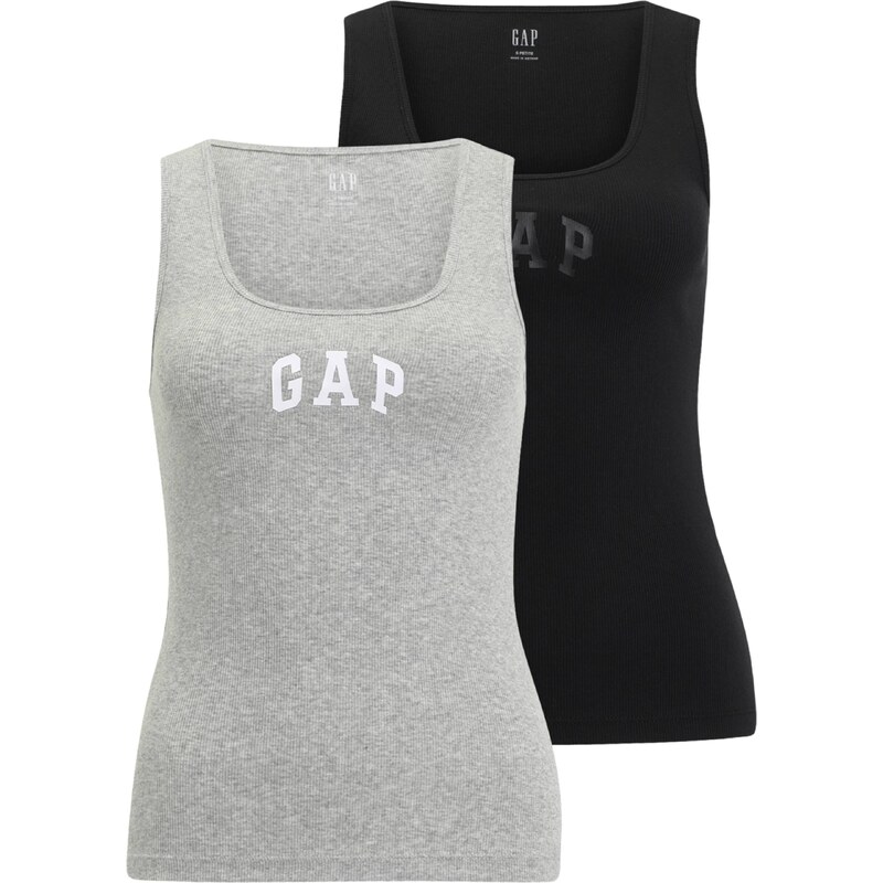 Gap Petite Top sivá / svetlosivá / čierna 67518793