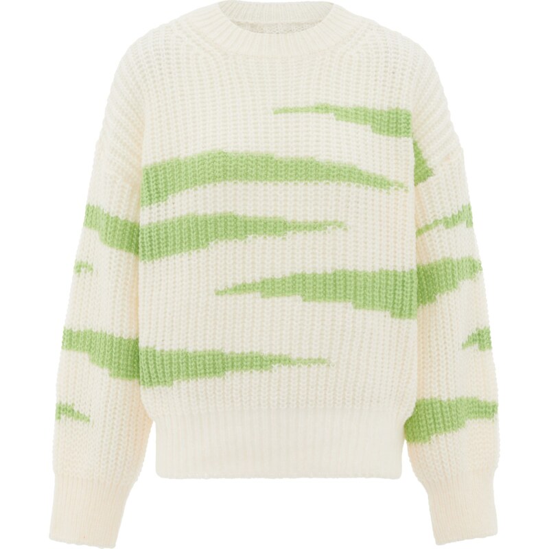 MYMO Sveter limetová / biela 54300072