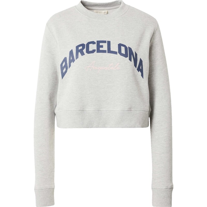 AÉROPOSTALE Mikina námornícka modrá / sivá melírovaná / lososová 53031398