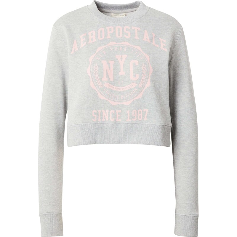 AÉROPOSTALE Mikina sivá melírovaná / pastelovo ružová 54290262