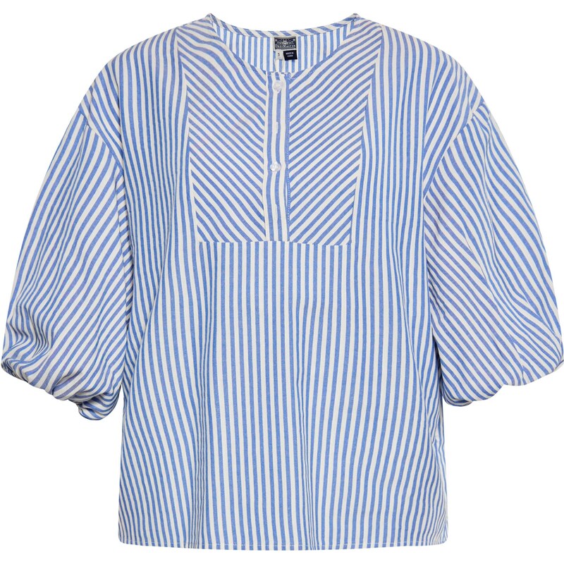 DreiMaster Maritim Blúzka modrá / biela ako vlna 54304806
