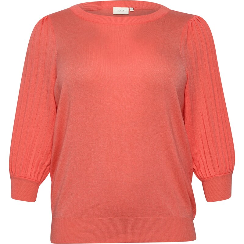KAFFE CURVE Sveter Loni tmavooranžová 54294604