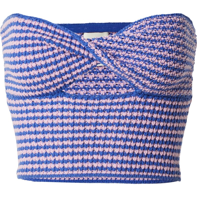 ABOUT YOU x Laura Giurcanu Vyšívaný top Linda modrá / ružová 54307289