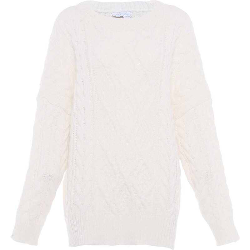 BLONDA Sveter biela ako vlna 54279133