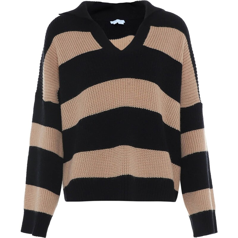 BLONDA Sveter béžová / čierna 54279140