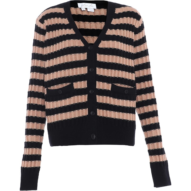 BLONDA Kardigán brokátová / čierna 54279521