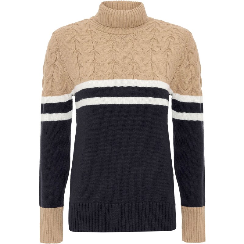 Jacey Quinn Sveter hnedá / čierna / biela 54339490