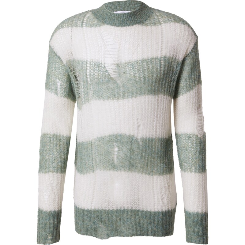 ABOUT YOU Limited Sveter Leo nefritová / biela 54280349