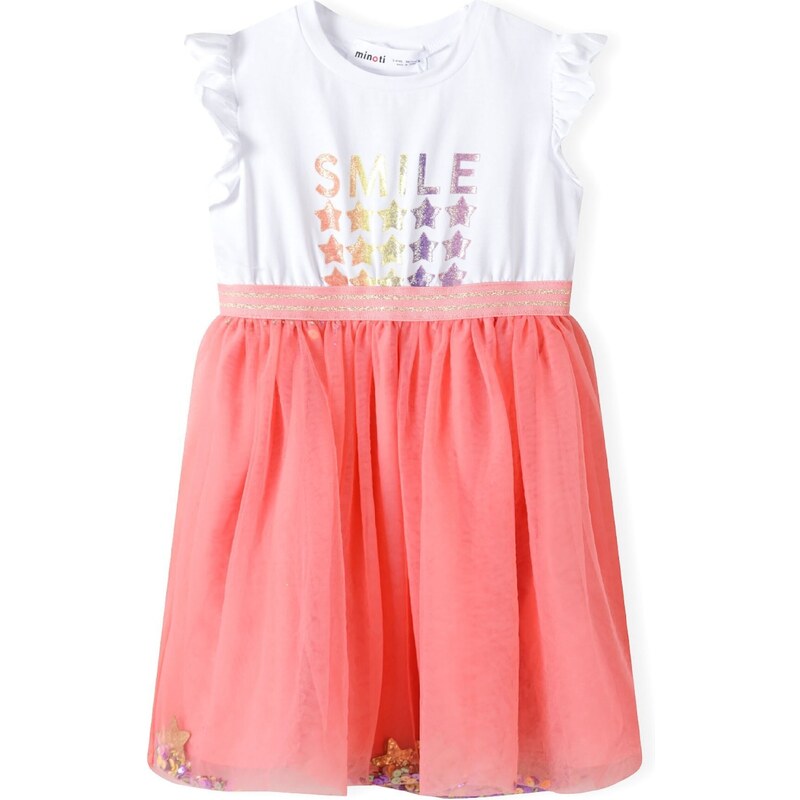 MINOTI Šaty koralová / biela 54343469