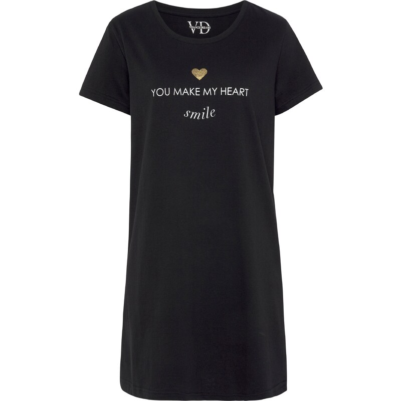 VIVANCE Nočná košieľka Dreams zlatá / čierna / biela 54309975