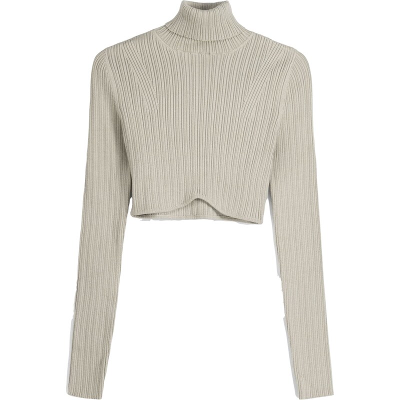 Bershka Sveter tmavobéžová 54282870