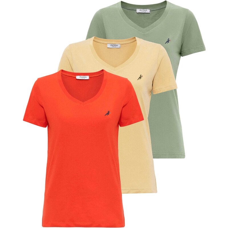 Moxx Paris Tričko béžová / zelená / červená 54348166