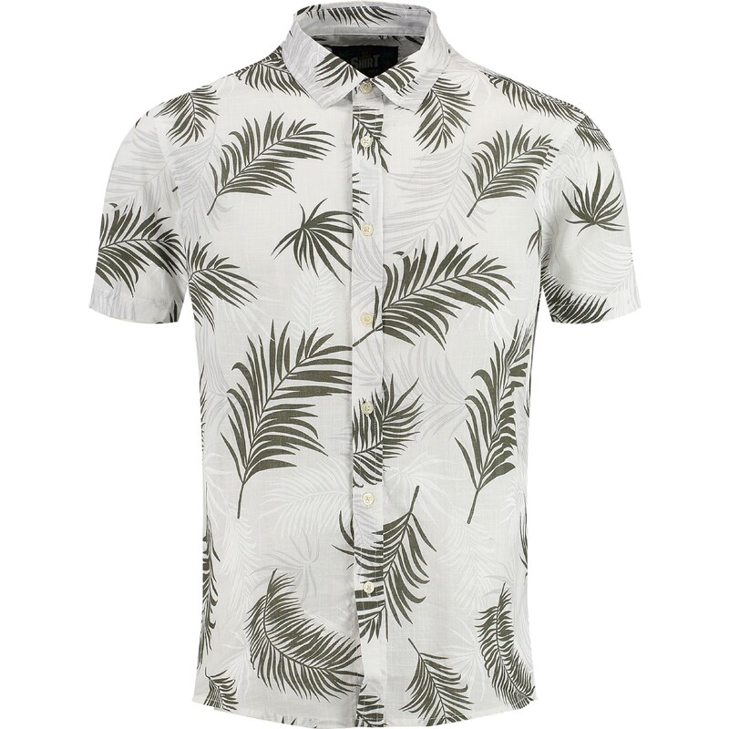 Key Largo Košeľa béžová / tmavozelená 54317896