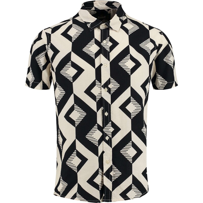 Key Largo Košeľa MSH TRACK béžová / čierna 54317898