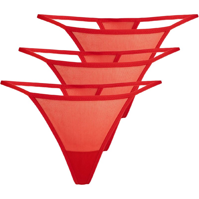 TEYLI Tangá Paski červená 54447730