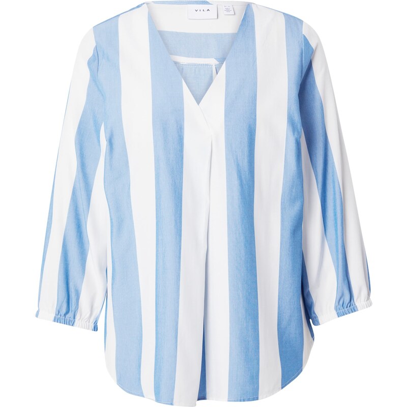 VILA Blúzka DANCY nebesky modrá / biela 54324081