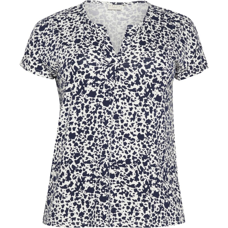 KAFFE CURVE Tričko KCCharlotta námornícka modrá / biela 54324805