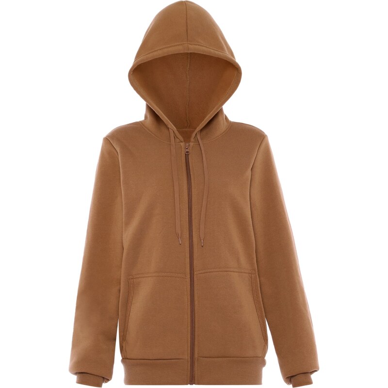 BLONDA Tepláková bunda karamelová 54285424