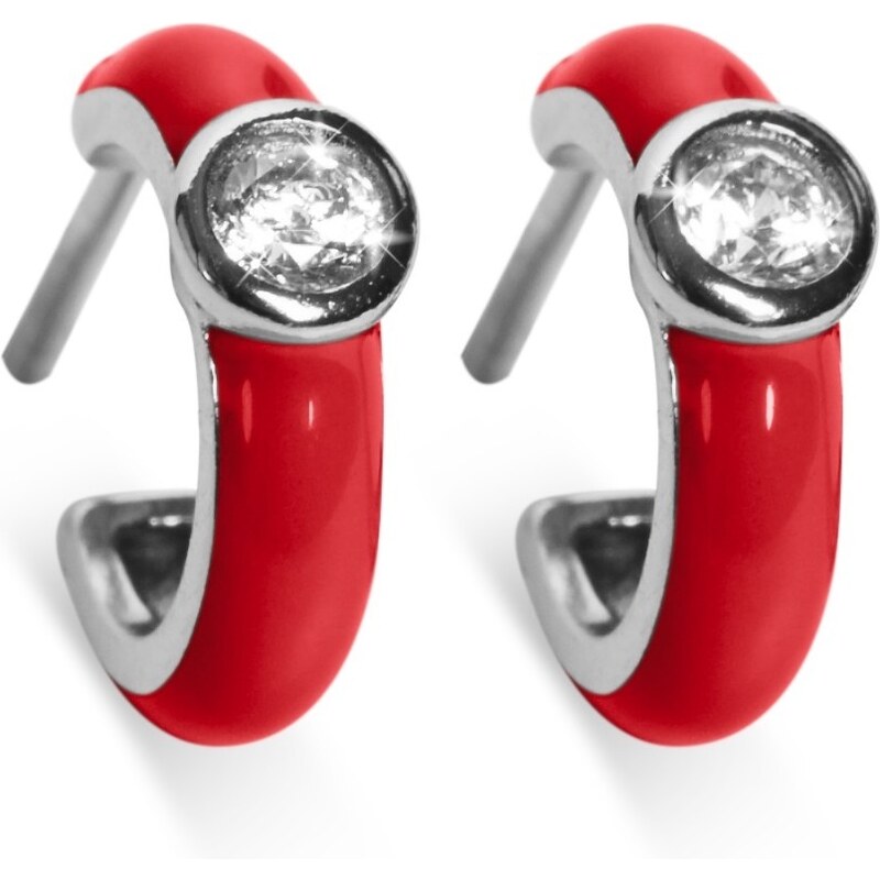 Oliver Weber Strieborné kruhy s červeným smaltom Apricus 62259 RED 66592439