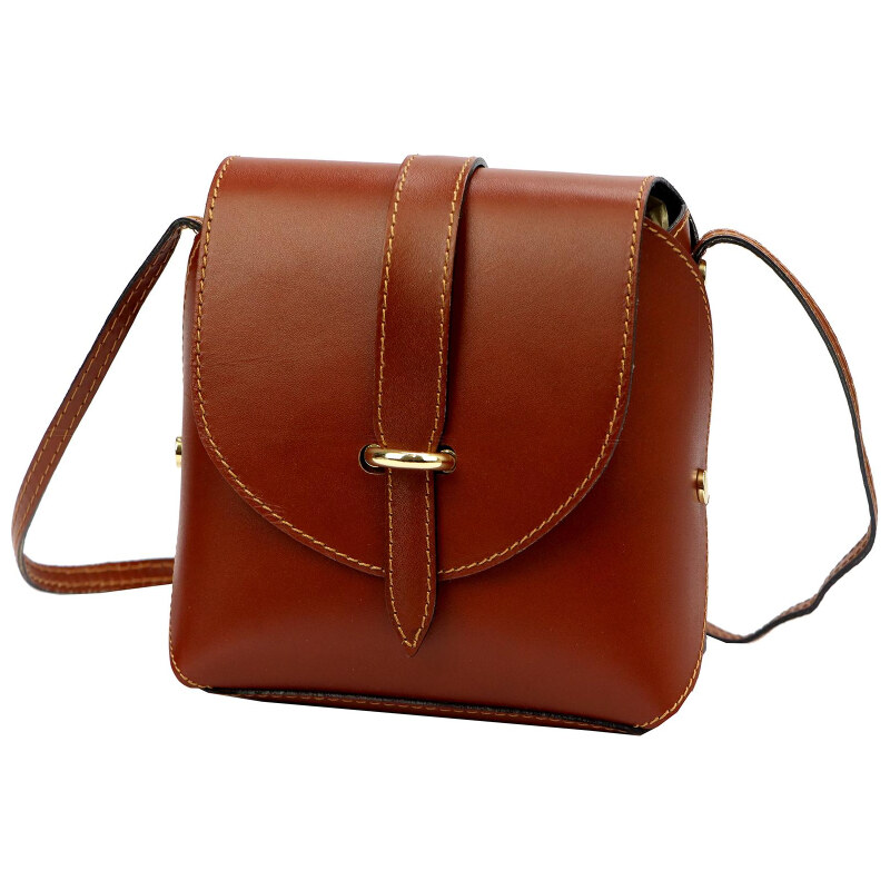 Kožená kabelka Gregorio hnedá KZ51669 65764848