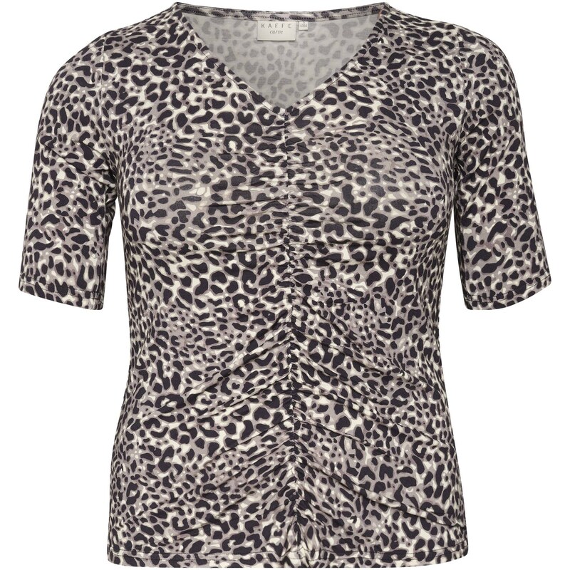 KAFFE CURVE Tričko Sevana béžová / kaki / čierna / biela 54325800