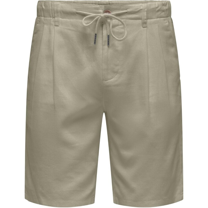 Only & Sons Plisované nohavice Leo tmavobéžová 53452005