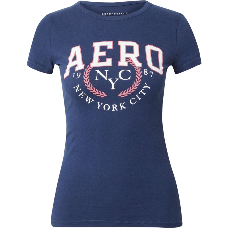 AÉROPOSTALE Tričko námornícka modrá / ružová / biela 53451856