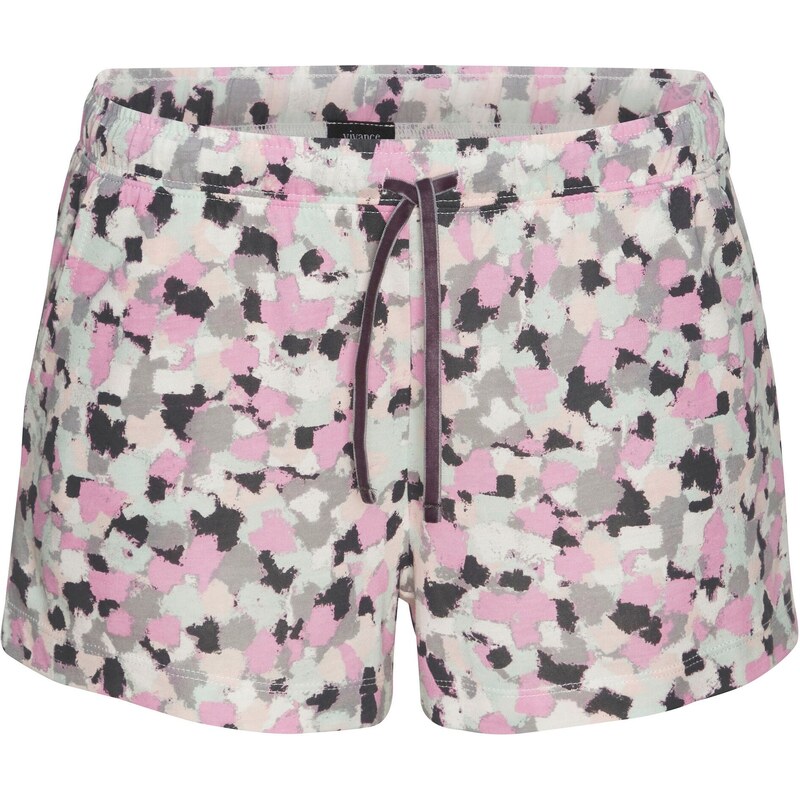 VIVANCE Pyžamové nohavice Dreams béžová / sivá / ružová / čierna 54286493